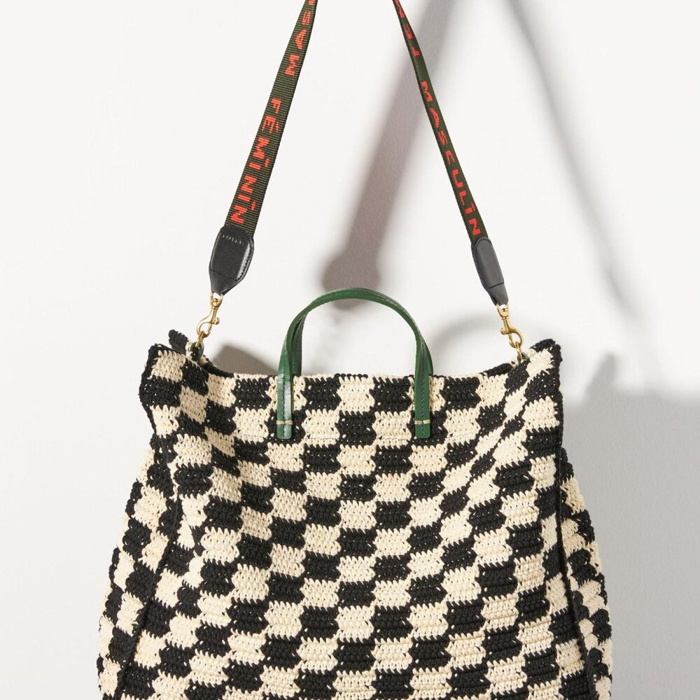 Clare V. - Simple Summer Tote Black White